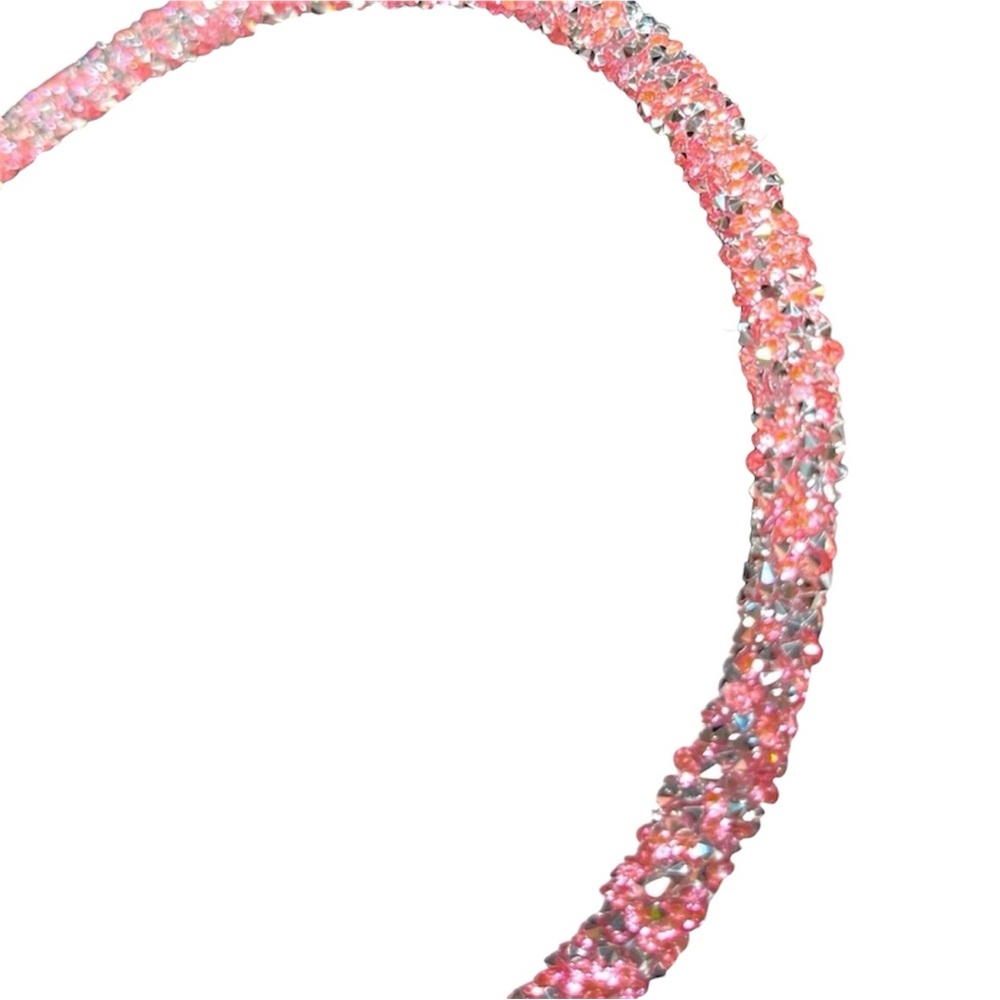 Two tone Rhinestone Beaded and crystal headband -very pretty standard size